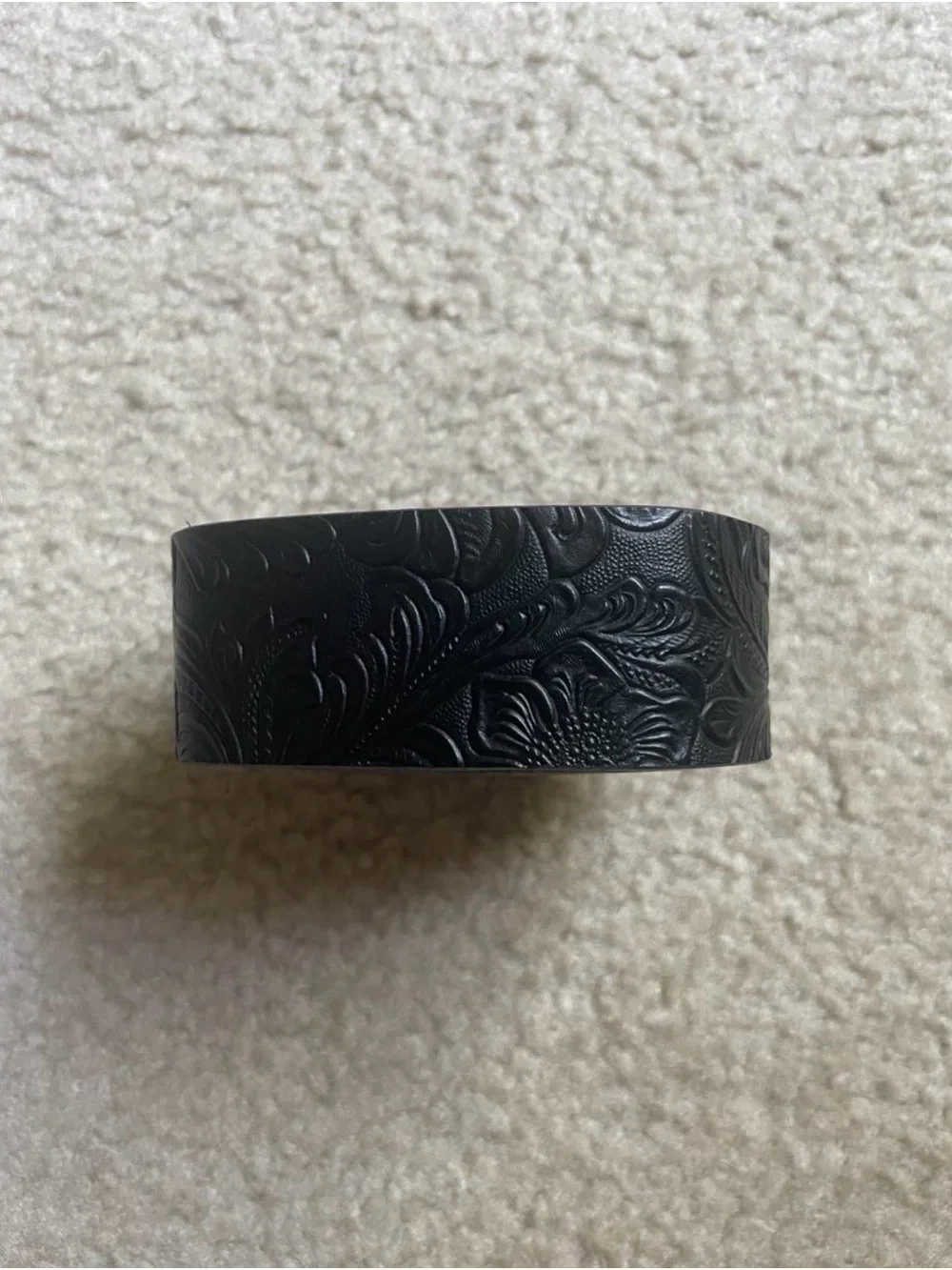 Y2K/vintage chrome hearts style belt with floral design